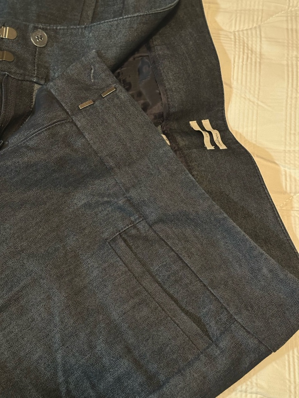 Halogen Taylor Fit Dark Wash Denim Trousers 10 NWOT - Picture 7 of 8